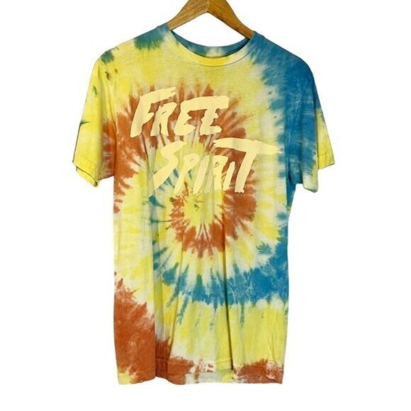 Khalid 2019 Free Spirit Concert Tour Tie Dye T-Shirt M Colorful Peace Merch - Picture 1 of 6
